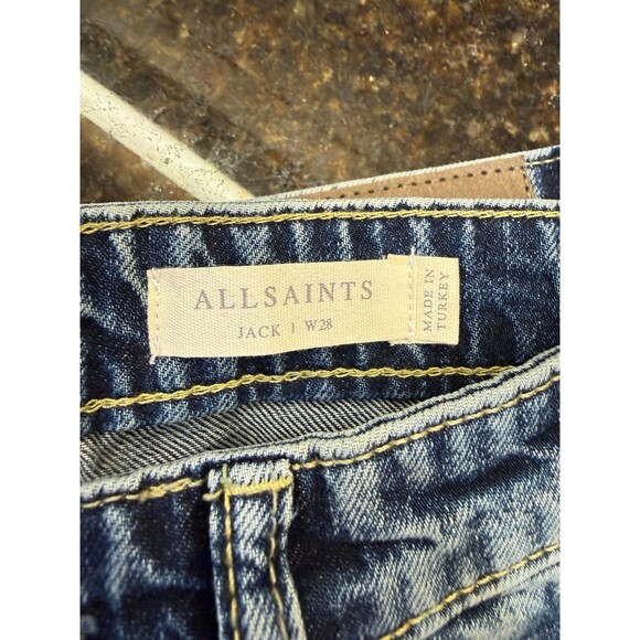 All Saints Jack Button Fly Distressed Denim Jeans Size 28 EUC - Picture 4 of 6